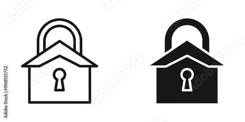 Contrast between an open and a closed padlock icon design