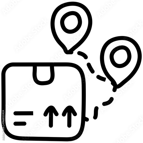 Modern style icon of parcel tracking 