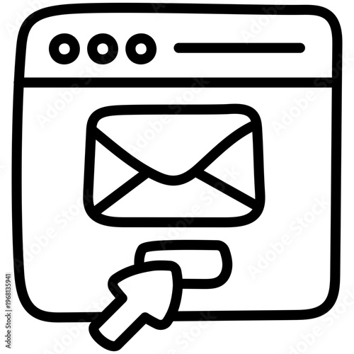 A trendy style icon of email 