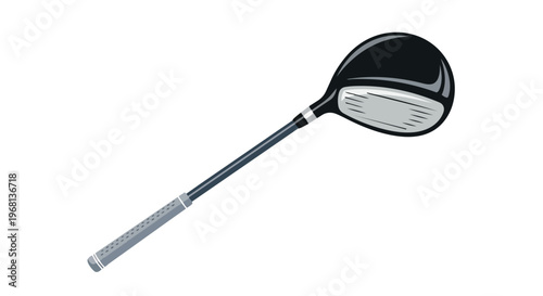 Sleek golf driver isolated illustration for professional tournaments and casual course play