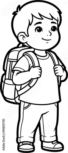 Little boy with a backpack on 1.