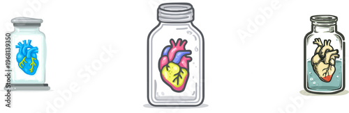 A meticulously crafted lab-grown organ concept is showcased in a sterile glass chamber, 