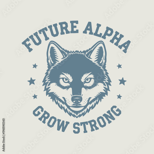 Wolf head with sharp gaze.