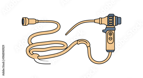 Endoscopy System Line art modern color pattern vector