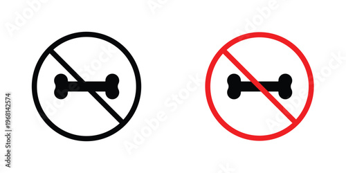 No bones sign in doodles flat and line stroke pack