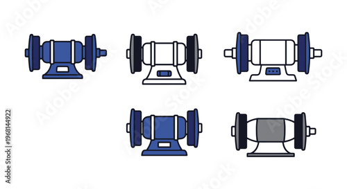 Bench Grinder Line art vector minimal abstract color