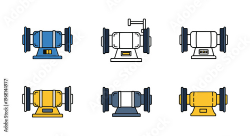 Bench Grinder Line art vector creative clean shapes