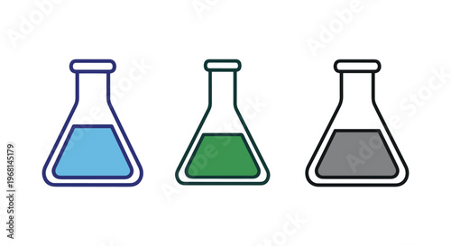 Erlenmeyer Flask Line art creative abstract vector