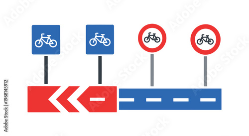 bike lane Line art vector set abstract clean decorative illustration