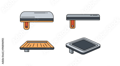 Blind stake Line art vector simple minimal abstract