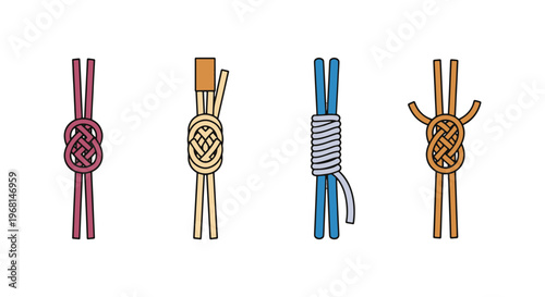 Blind tie rope Line art vector clean abstract design illustration