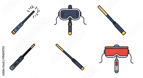 Blind Wand Line art vector abstract minimal shape illustration