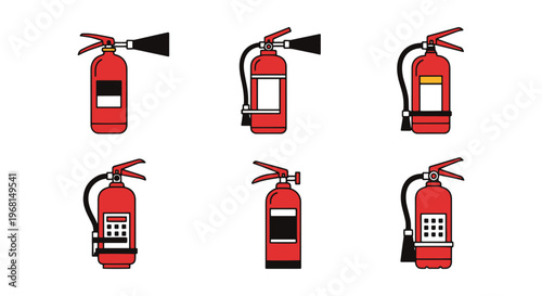 Fire Extinguisher Line art creative graphic abstract vector
