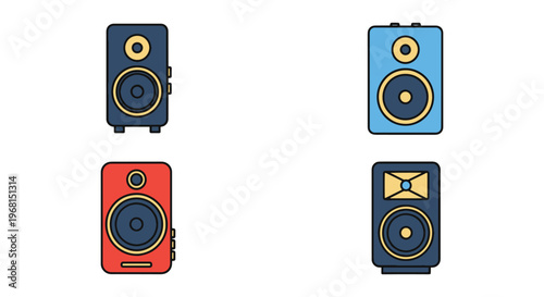 Bluetooth Speaker Line art creative colorful abstract vector