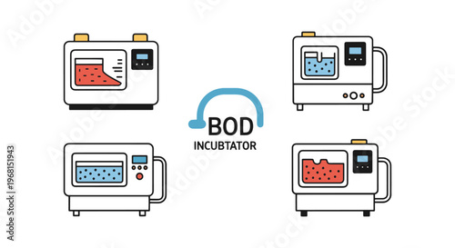 BOD Incubator Line art vector minimal decorative abstract