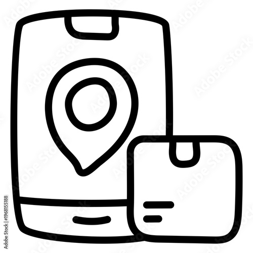 Modern design icon of parcel location