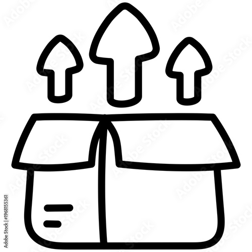 Editable design icon of unpacking 