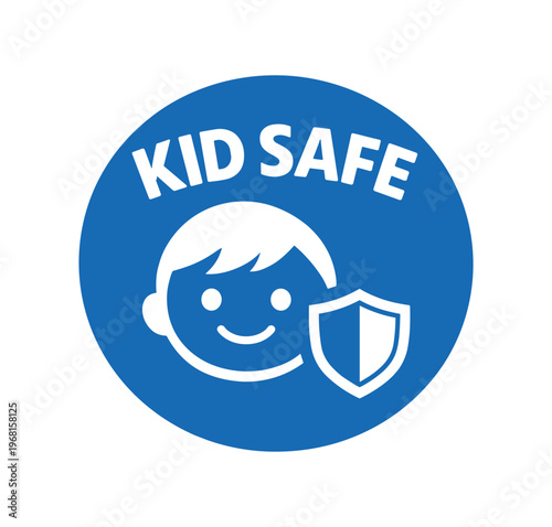 Kid safe icon. child safety, family protection, child friendly, child product safety, parental safety. flat vector illustration isolated on white background.