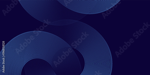 Canvas Print Abstract glowing geometric lines on dark background. illustration