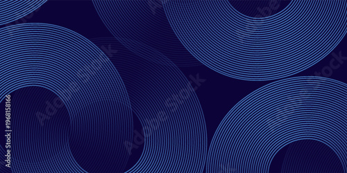Tableau sur toile Abstract glowing geometric lines on dark background. illustration