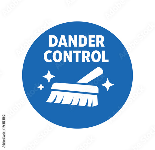 Dander control icon. pet dander reduction, cleaning, hypoallergenic, brush, allergen control, household care. flat vector illustration isolated on white background.