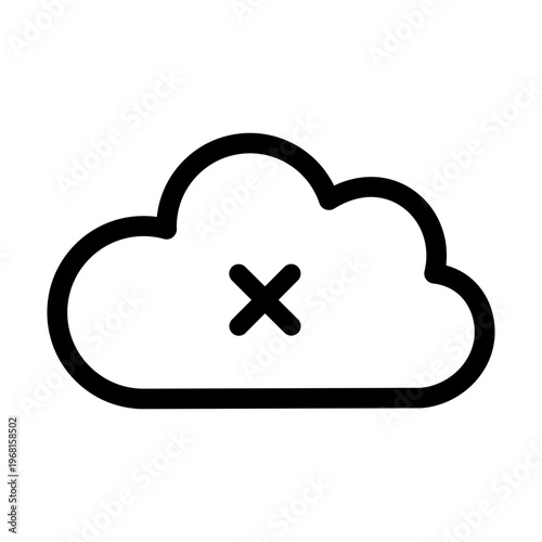 Cloud service icon vector. data store illustration sign. internet symbol or logo.