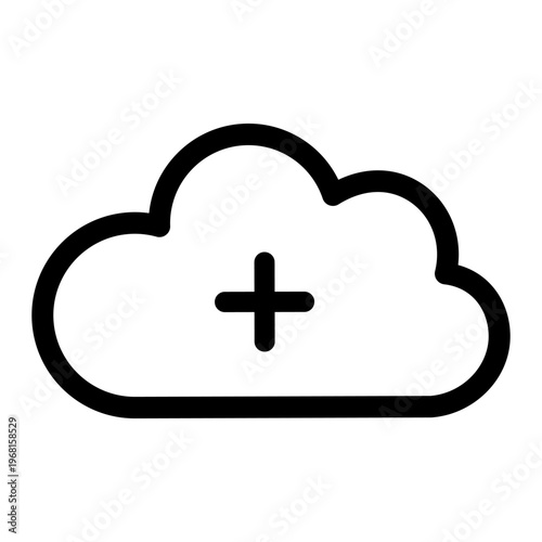 Cloud service icon vector. data store illustration sign. internet symbol or logo.