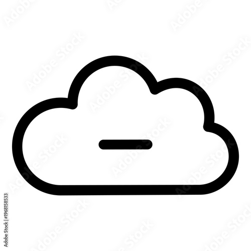 Cloud service icon vector. data store illustration sign. internet symbol or logo.