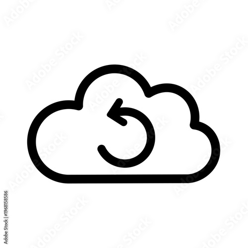 Cloud service icon vector. data store illustration sign. internet symbol or logo.