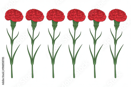 Colorful cartoon animals lined up in a playful row Vector