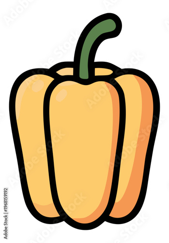 Yellow bell pepper illustration