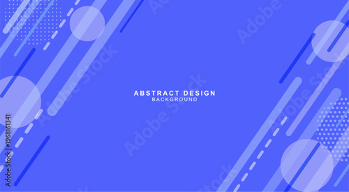 斜線と丸で組み合わせた青色の抽象的な背景素材