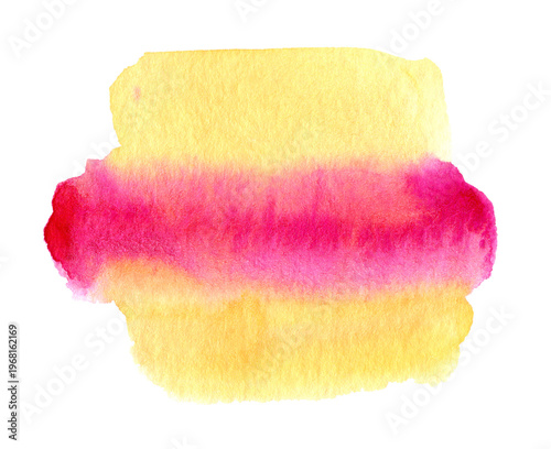 Abstract colorful hand painted watercolor shape as a background for logo or text	