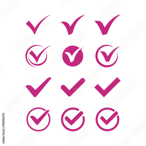 Checkmark artful useful trendy stylish design vector Illustration gorgeous colorful background