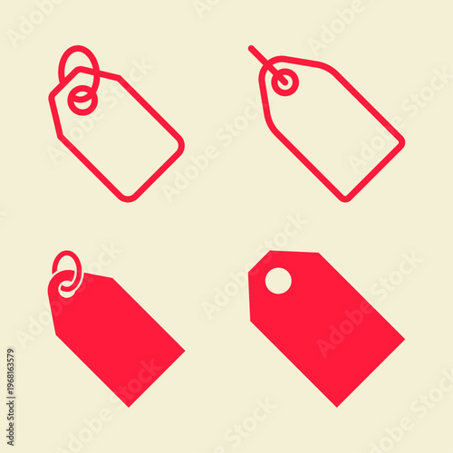 Label price artful useful trendy stylish design vector Illustration gorgeous colorful background