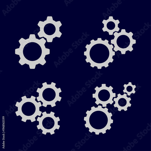 Gear artful useful trendy stylish design vector Illustration gorgeous colorful background