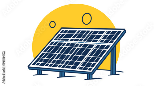 Solar panel harnessing energy from the sun for sustainable power generation