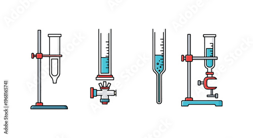 Burette Line art vector set abstract creative design