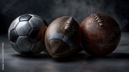 Wallpaper Mural Minimalist sports balls trio studio Torontodigital.ca