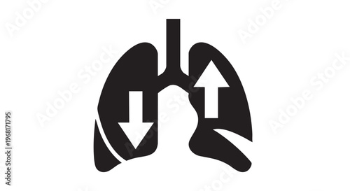 Breathing Exercise Inhale Exhale Lungs Airflow - Black Filled Icon Vector