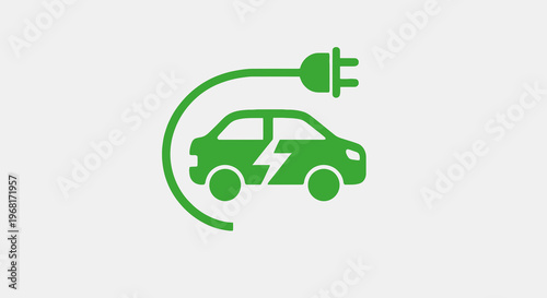 Green icon depicts an electric car connected to a plug by a cable