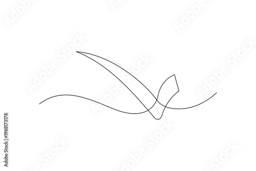 Check mark Continuous one line drawing of a check mark for confirmation and verify
