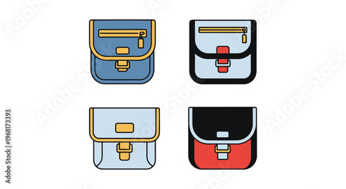 Gear pouch Line art vector clean abstract pattern illustration