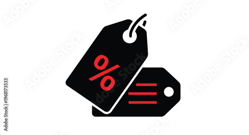 Discount tags icon, sale price label symbol