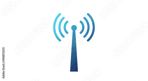 Wireless Signal Tower Broadcasting Digital Waves.