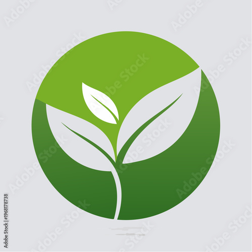 Green Circle Plant Icon