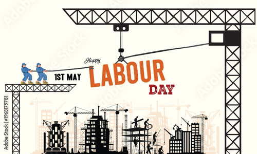 labor day background with elegant typography 
