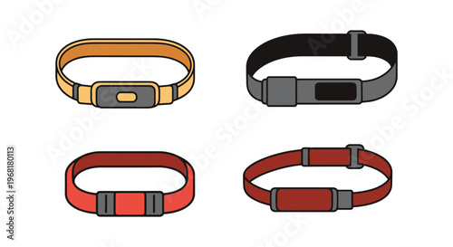 Camera strap Line art vector creative color shapes
