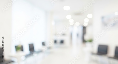 Blurred Modern Office Interior with Chairs.