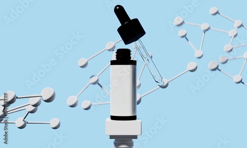 3d illustraion of cosmetic skincare beauty spa cream mockup, medical healthcare treatment, fashion of makeup, bottle tube of packaging